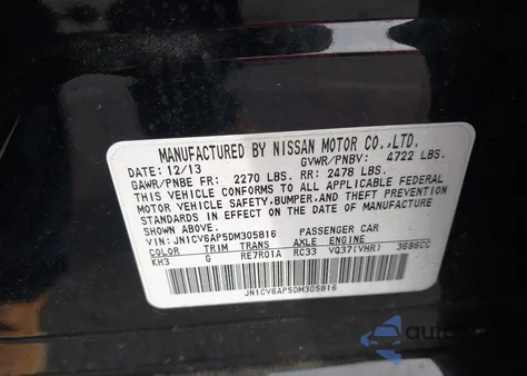 2013 Infiniti G37 Journey z USA, uszkodzony, nr VIN JN1CV6AP5DM305816